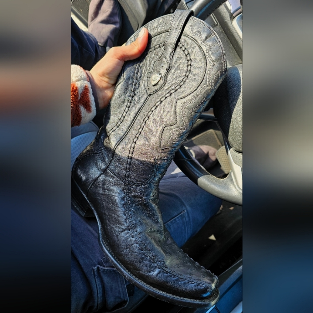 Size 11 Genuine Ostrich Wild West Boots